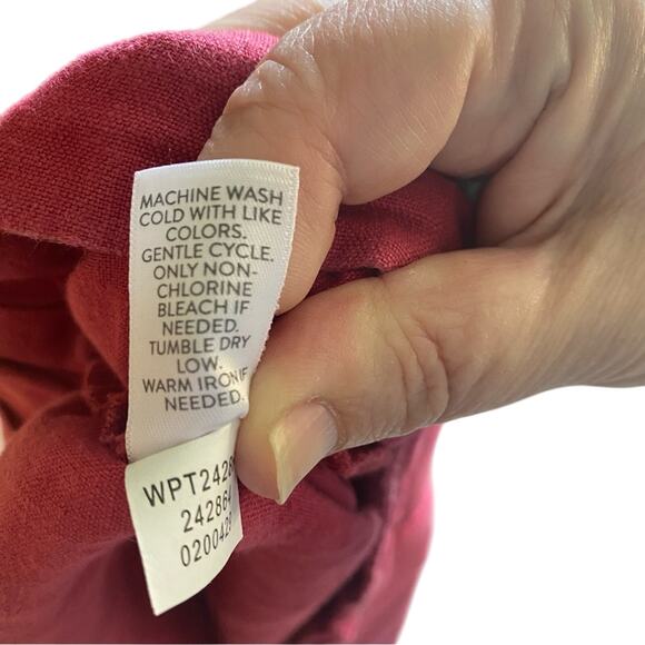 J. Jill love linen 100% linen plus size Women's Red Capri pant 2X comfortable - Picture 10 of 10